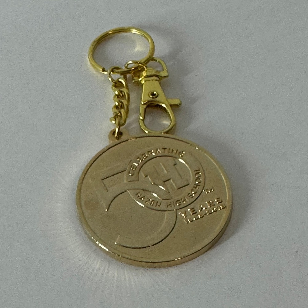 Hazen‎ High School 50th Anniversary Gold Keychain Celebrating 1968-2018